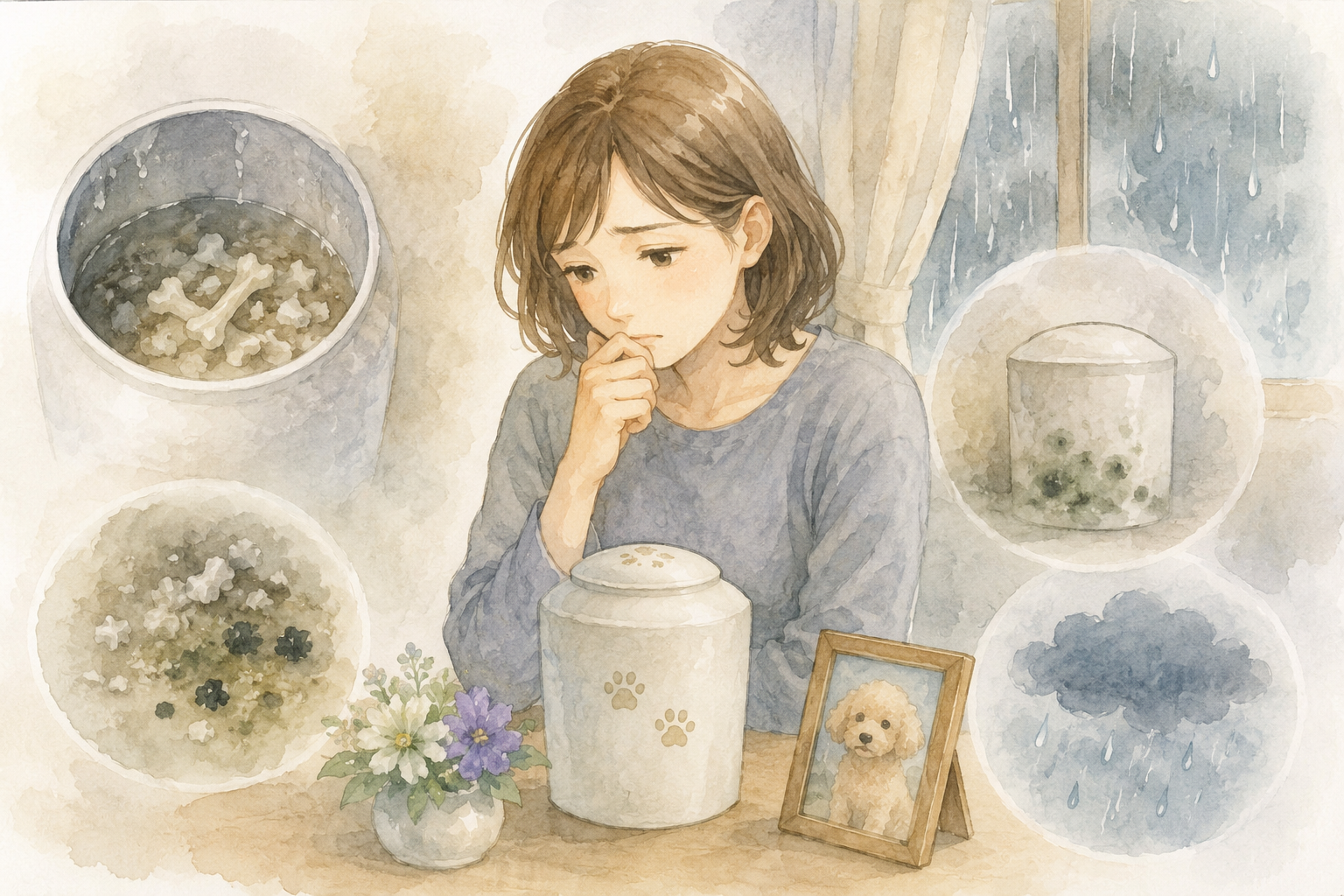 ペットの遺骨のカビが不安！誰に相談したらいい？